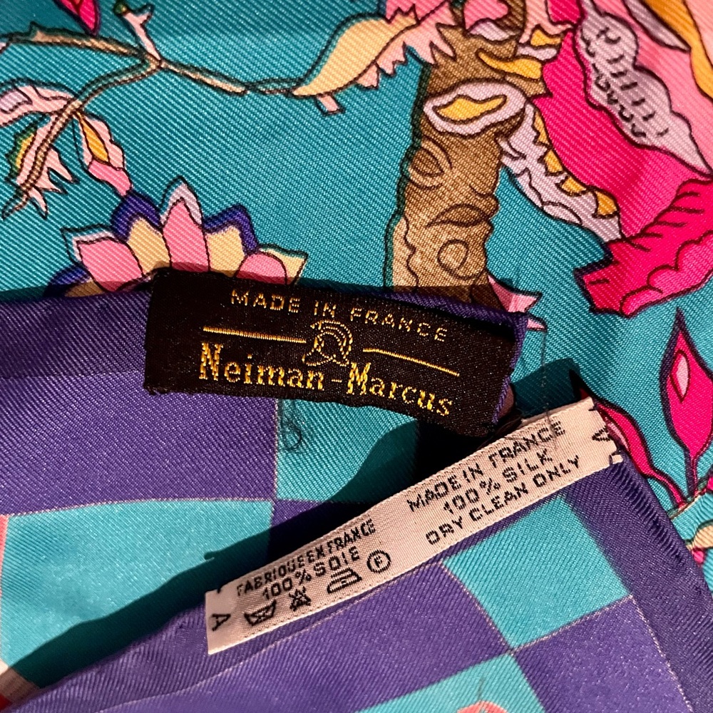 RARE Vintage (90s)Hermes Silk Twill “Fantaisies Indiennes" by Loïc Dubigeon … - Picture 8 of 10